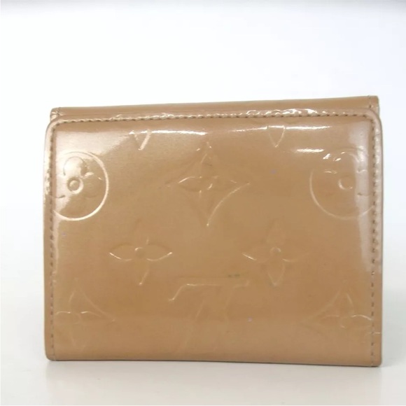 AUTH LOUIS VUITTON Ludlow Vernis Card Case Tan Champagne - Picture 2 of 8